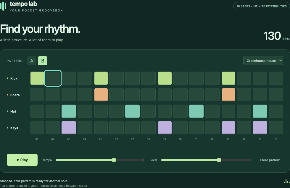 Tempo Lab working app preview
